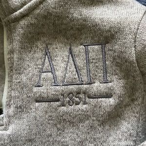 Charles River oatmeal Alpha Delta Pi quarter zip